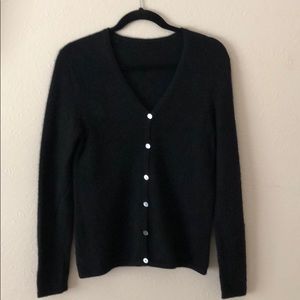Black cashmere cardigan